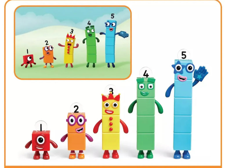 Figuras plásticas Nuevas de Number del 1 al 5  (6-16.5cm) sin caja