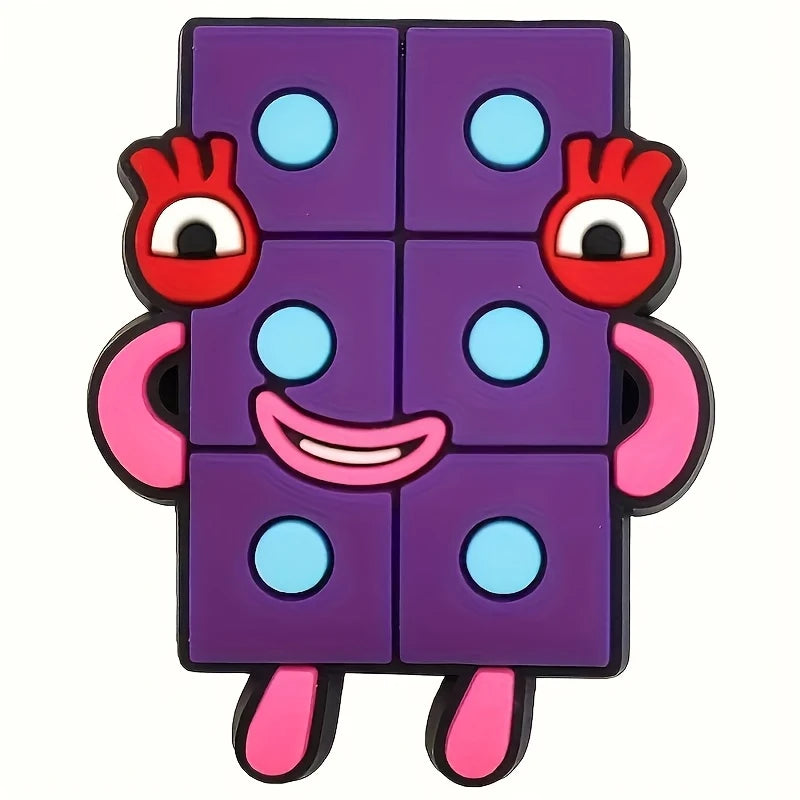 Nuevos Jibbitz o adornos Numberblocks para zapatillas-sandalias tipo Crocs