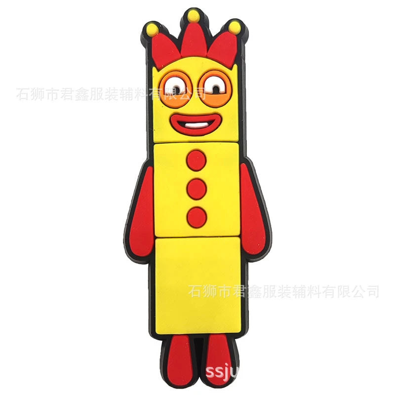 Nuevos Jibbitz o adornos Numberblocks para zapatillas-sandalias tipo Crocs