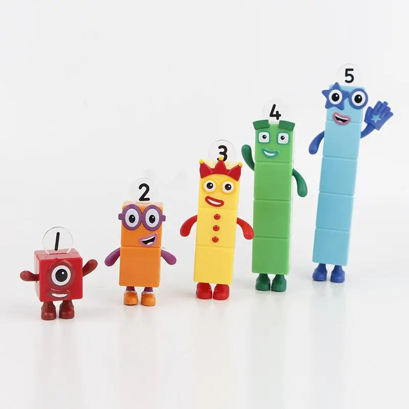 Figuras plásticas Nuevas de Number del 1 al 5  (6-16.5cm) sin caja