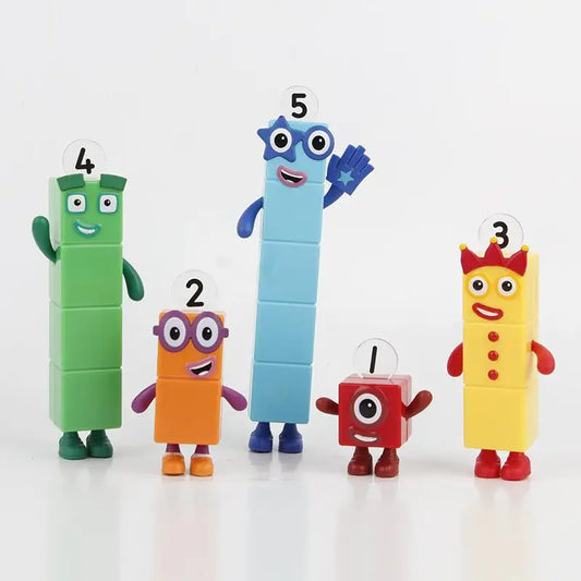 Figuras plásticas Nuevas de Number del 1 al 5  (6-16.5cm) sin caja