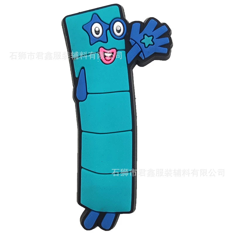 Nuevos Jibbitz o adornos Numberblocks para zapatillas-sandalias tipo Crocs