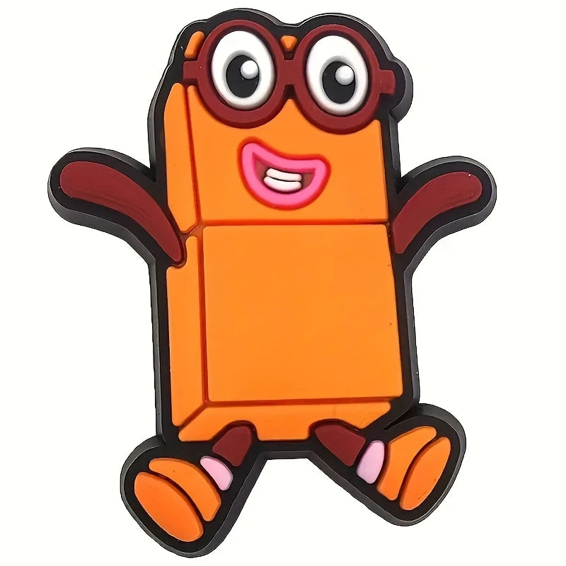 Nuevos Jibbitz o adornos Numberblocks para zapatillas-sandalias tipo Crocs