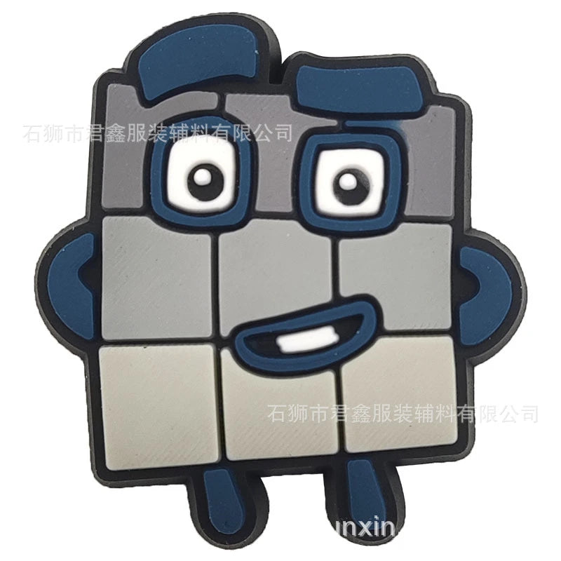 Nuevos Jibbitz o adornos Numberblocks para zapatillas-sandalias tipo Crocs