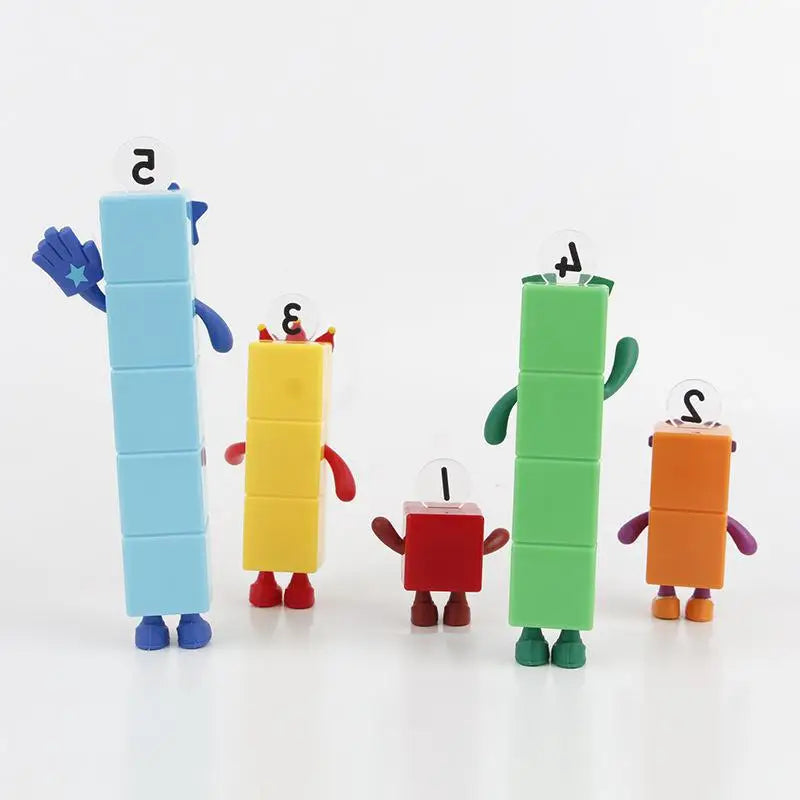 Figuras plásticas Nuevas de Number del 1 al 5  (6-16.5cm) sin caja