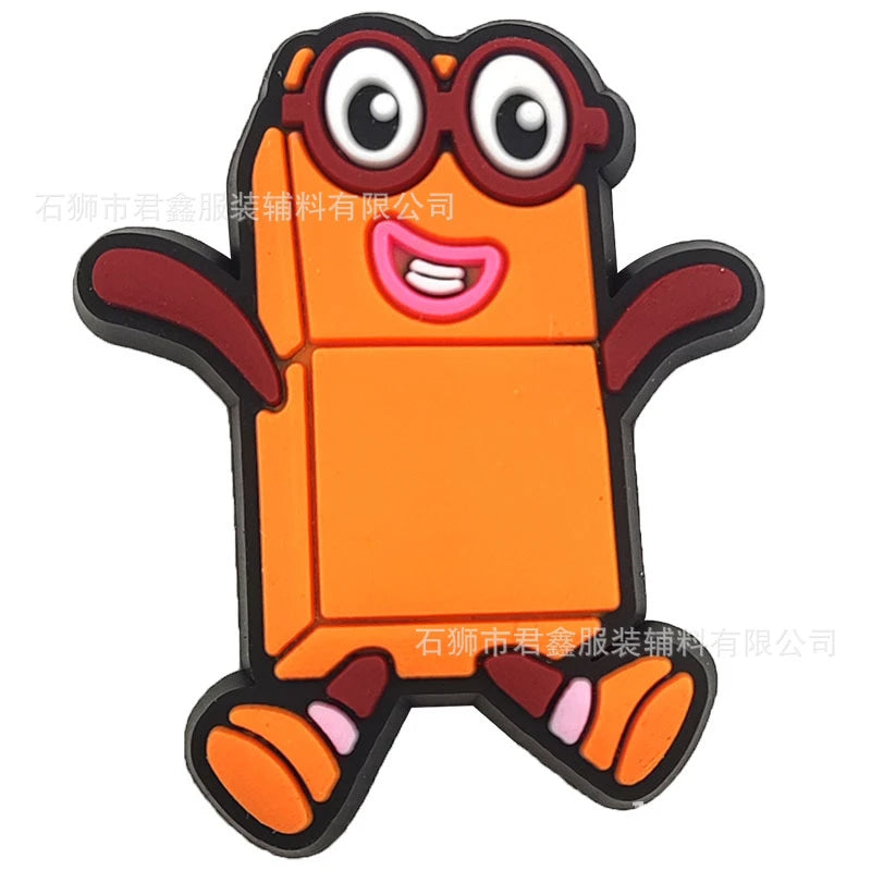 Nuevos Jibbitz o adornos Numberblocks para zapatillas-sandalias tipo Crocs