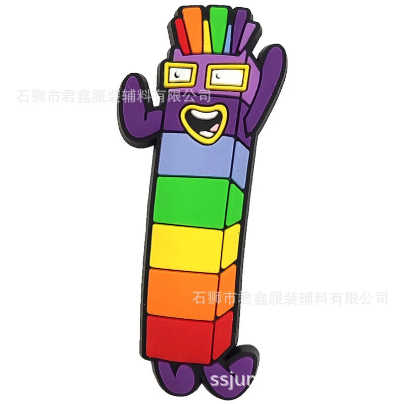 Nuevos Jibbitz o adornos Numberblocks para zapatillas-sandalias tipo Crocs