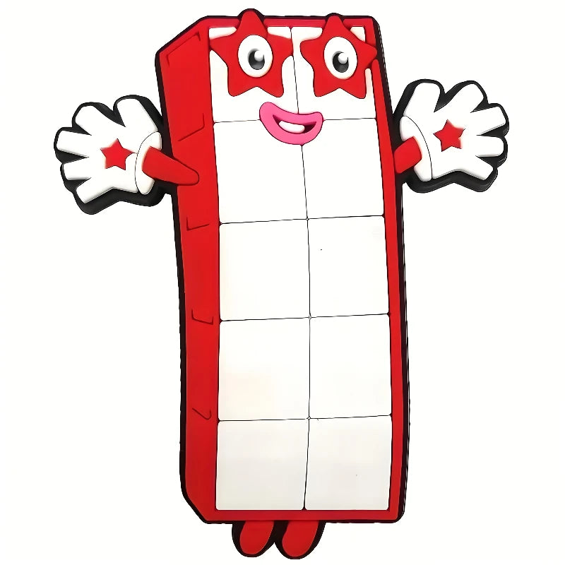 Nuevos Jibbitz o adornos Numberblocks para zapatillas-sandalias tipo Crocs