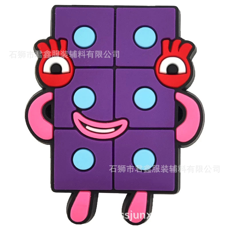 Nuevos Jibbitz o adornos Numberblocks para zapatillas-sandalias tipo Crocs