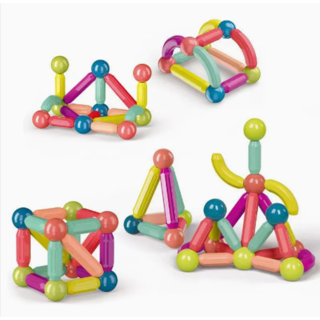 Juego sensorial de Bolitas y Varillas Magnéticas
