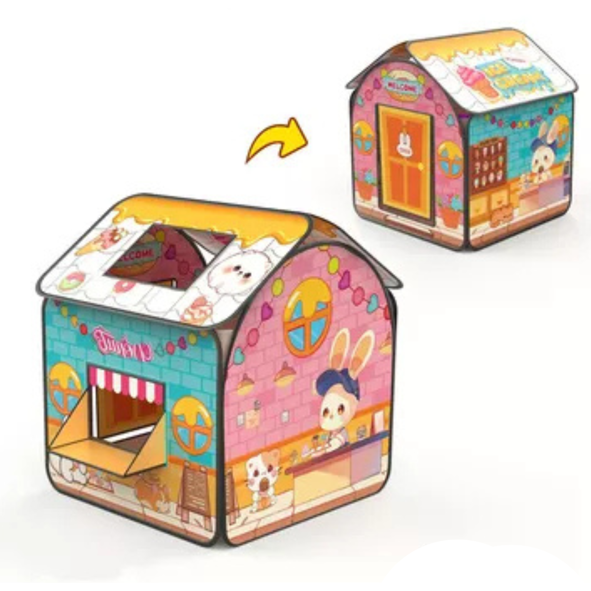 Tiendita Carpa Infantil Heladería de Conejo